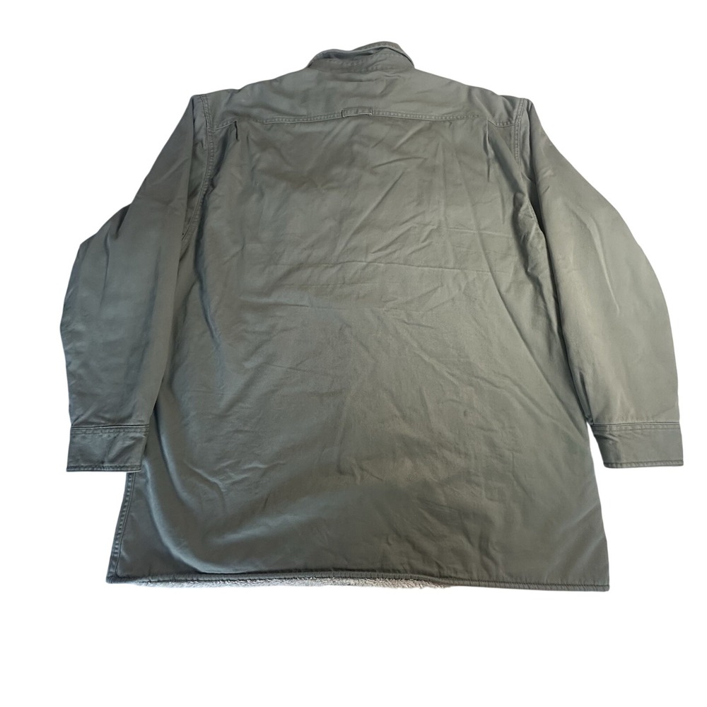 LEVIS Men's XXL Green/Gray Ripstop Sherpa Fleece Lined Shacket Shirt Jacket‎ - Picture 3 of 16